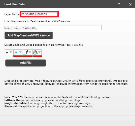 Loading in a Shape file in zip format, gpx and csv file